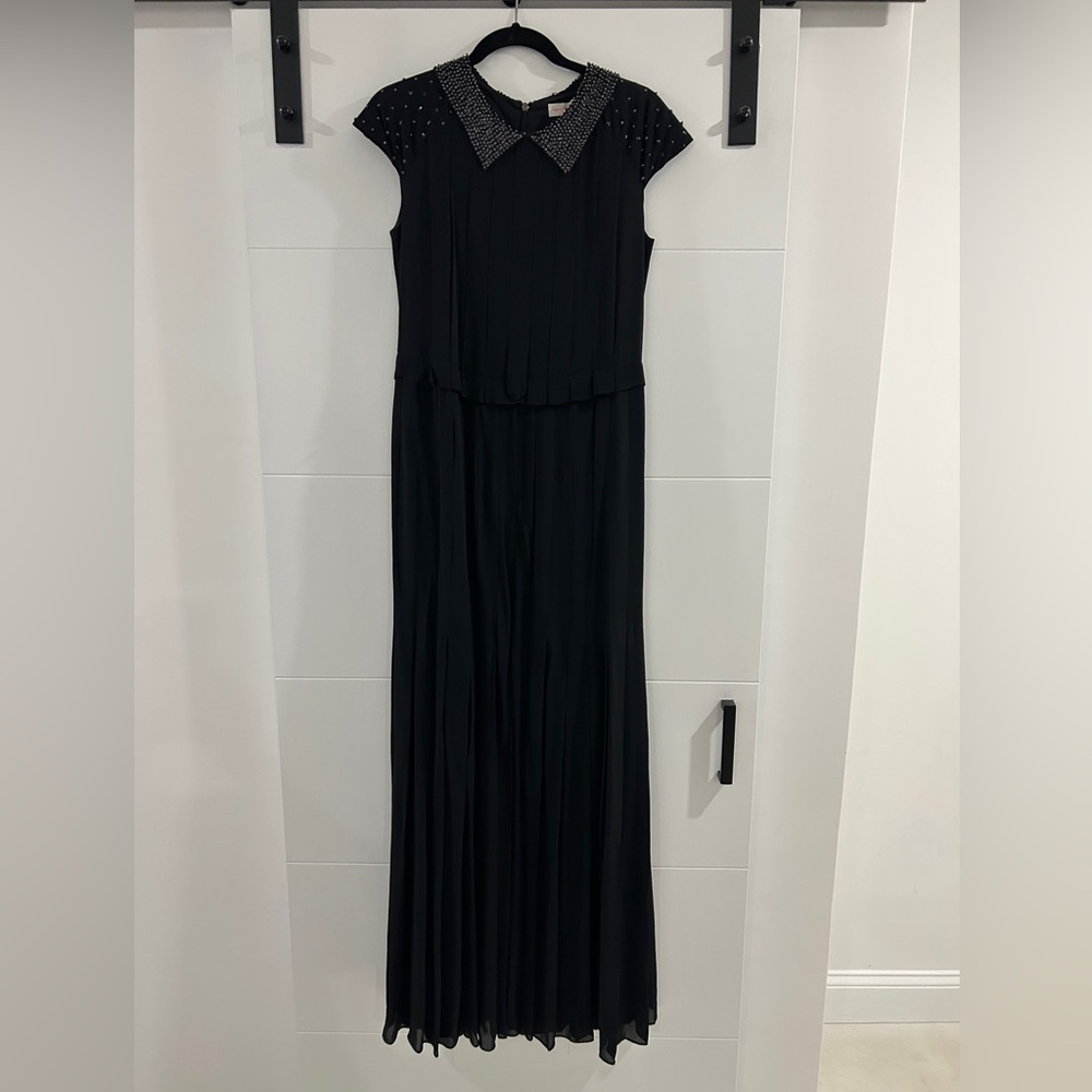 Tory Burch Black Dress with Embellished Collar Size 4